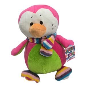 Ganz Penguins With Sox‎ Plush Penguin Stuffed Animal Knit Scarf Socks 9" Toy